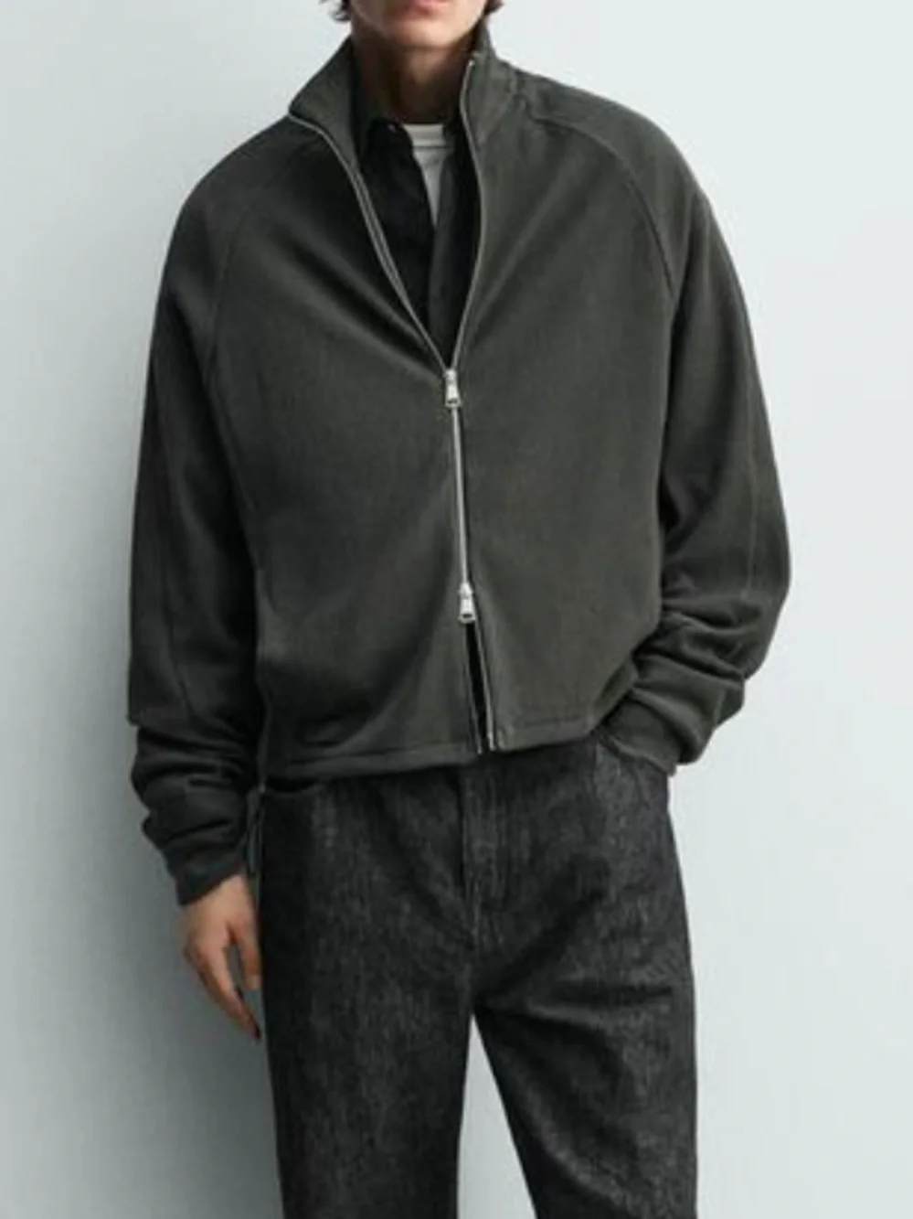Banana Rep Sweater Jacket Dark Gray Size Men’s XL 100% Cotton Dual Zipper